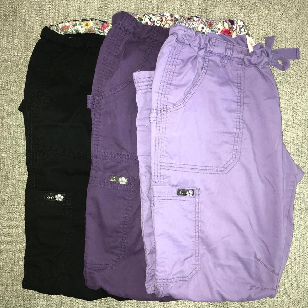 3 pair Koi scrub pants